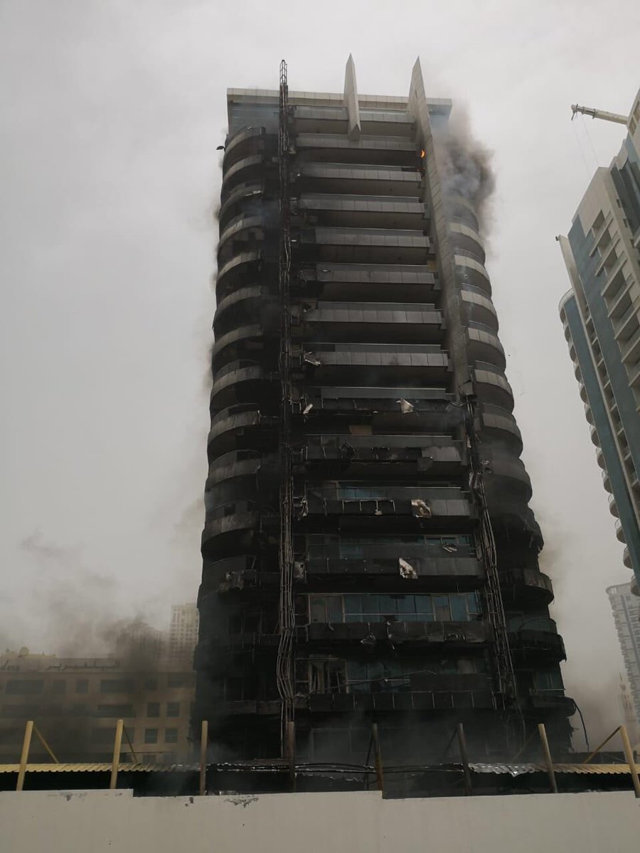 Massive fire breaks out at Dubai residential tower