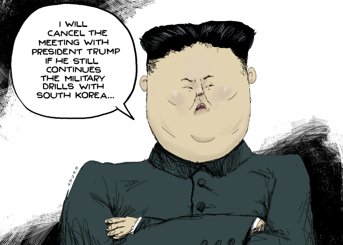 North Korea casts doubt on Trump summit, suspends talks with South Korea