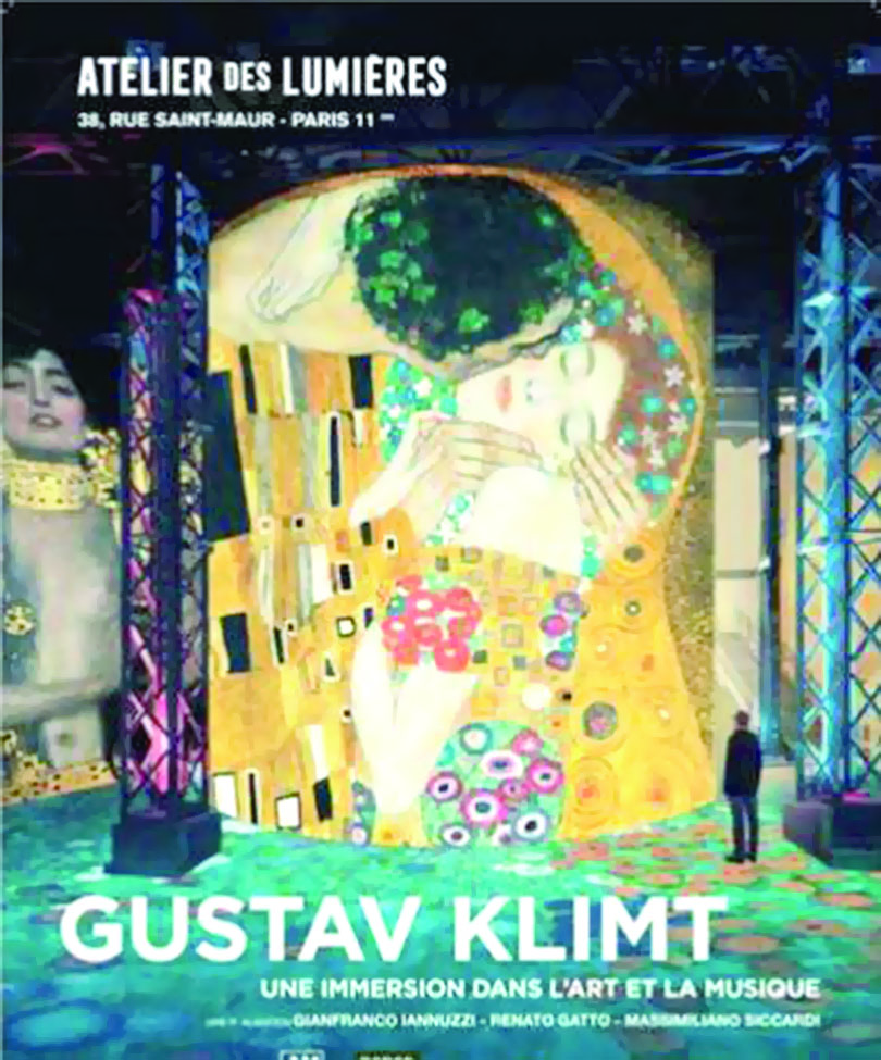 لوحات النمساوي غوستاف كليمت في ورشة الأنوار بباريس