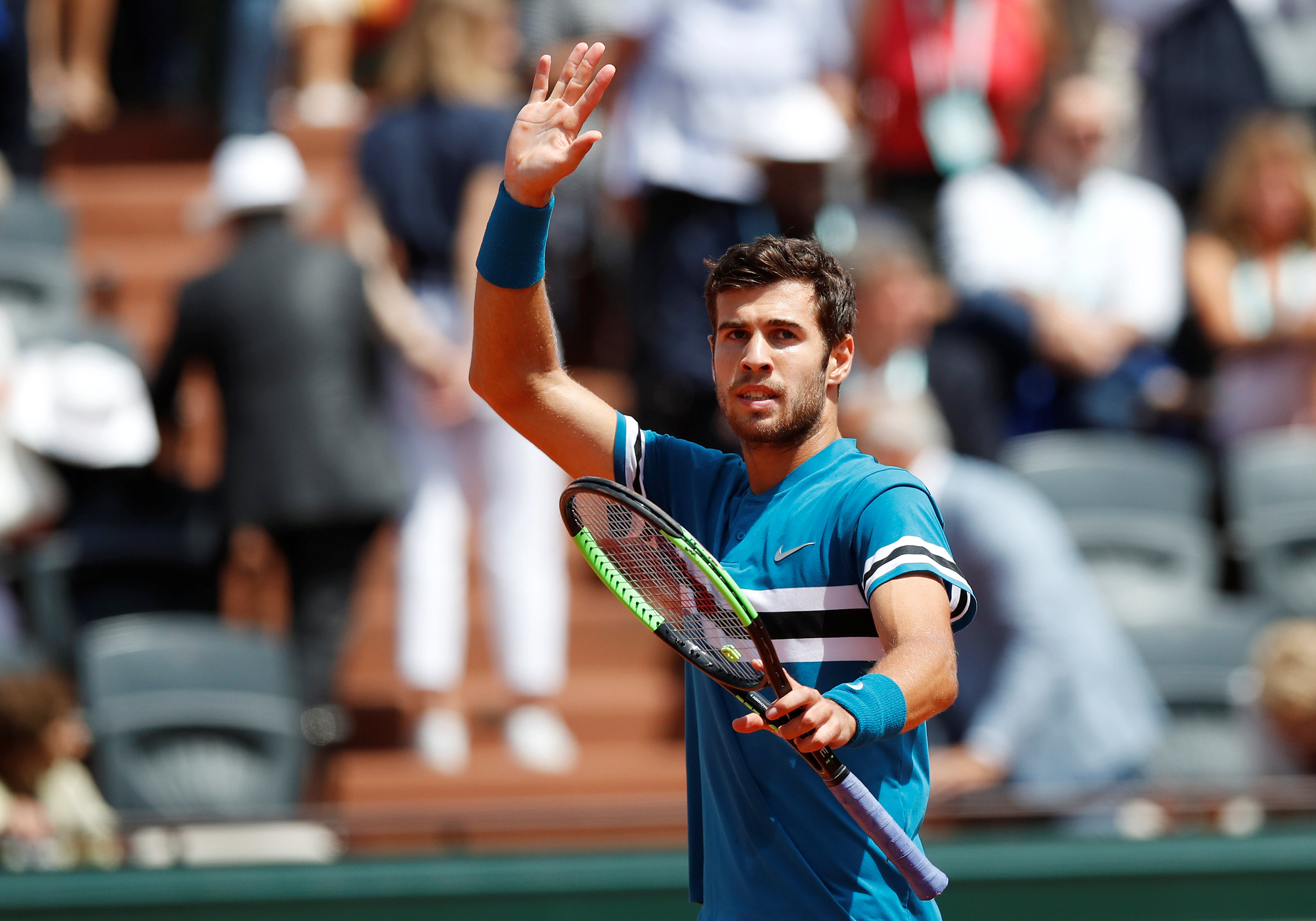 French Open: Khachanov downs Pouille to set up Zverev clash
