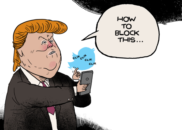 Trump blocks Twitter followers