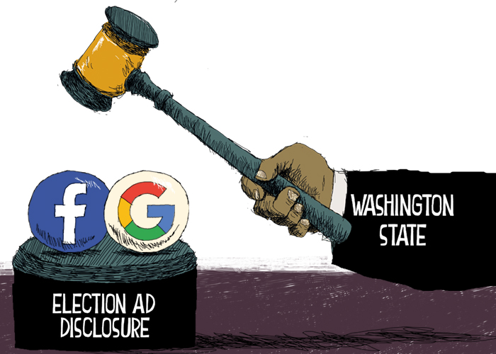 Washington state sues Facebook, Google over election ad disclosure