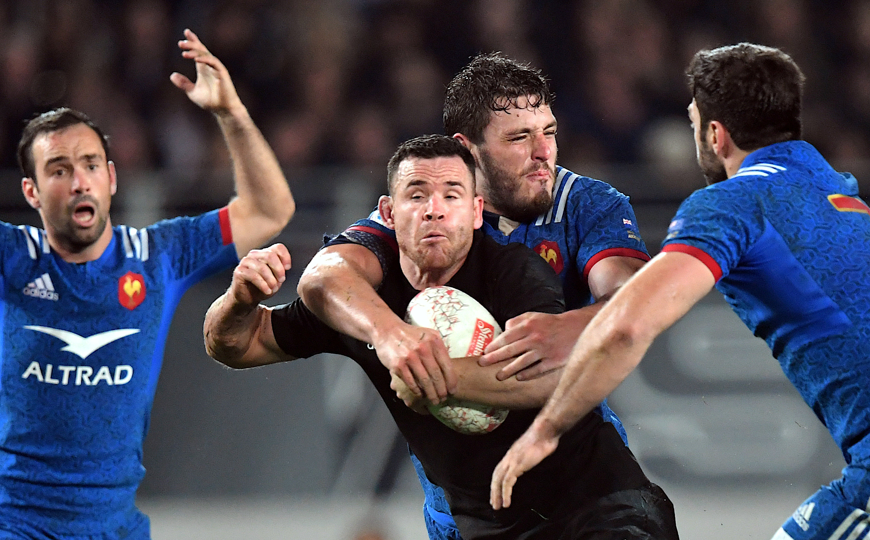 Rugby: Yellow card blows game open as  All Blacks hammer France