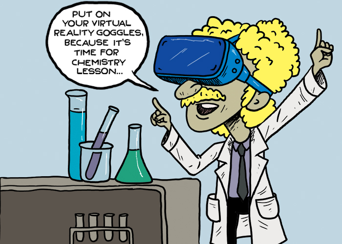 Virtual reality goggles for chemistry classes