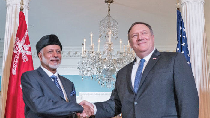 Oman, US discuss bilateral, regional issues as Alawi meets Pompeo, Bolton