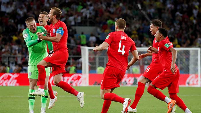 Football: England beat Colombia on penalties to reach last eight