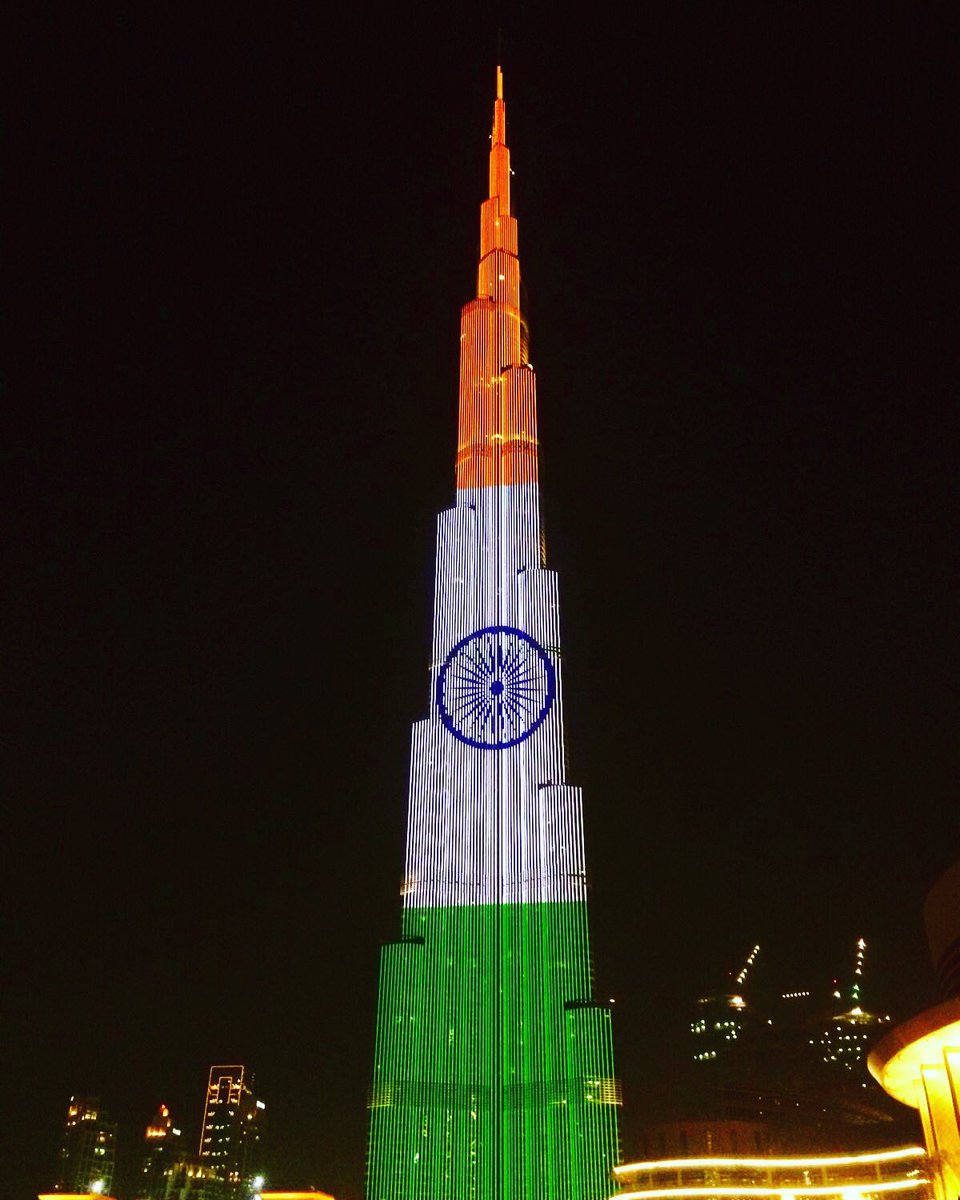 Dubai's Burj Khalifa lights up for Pakistani, Indian Independence Days