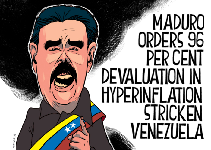 Maduro orders 96% devaluation in hyperinflation-stricken Venezuela