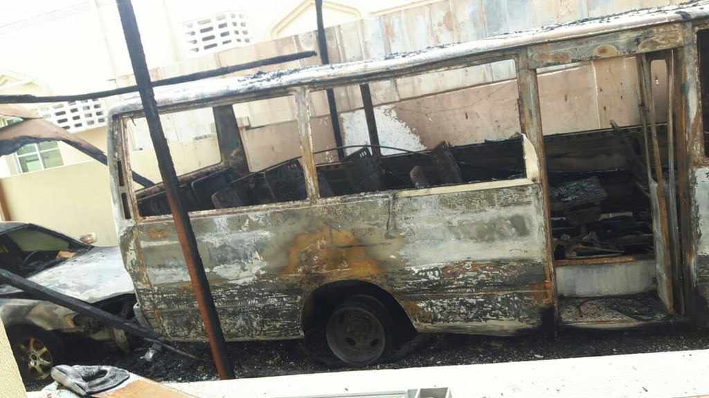 Police arrest suspect who set fire to parked bus in Oman