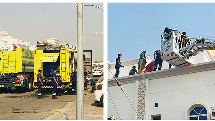 Omanis, expatriates rescued from burning building by firefighters