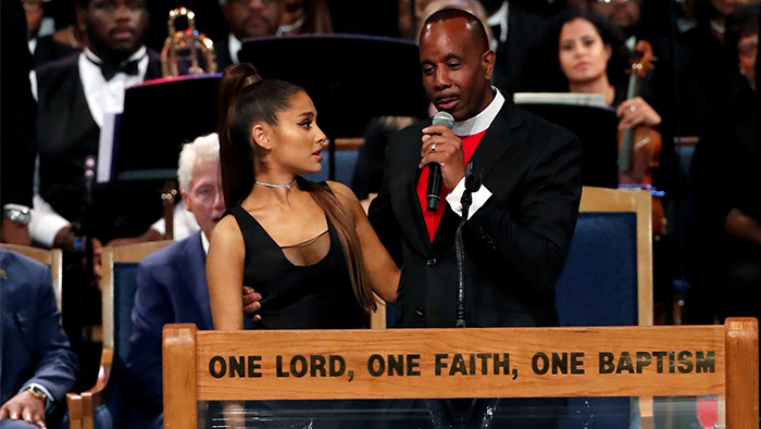 Bishop sorry for embracing Ariana Grande at Aretha funeral: Report