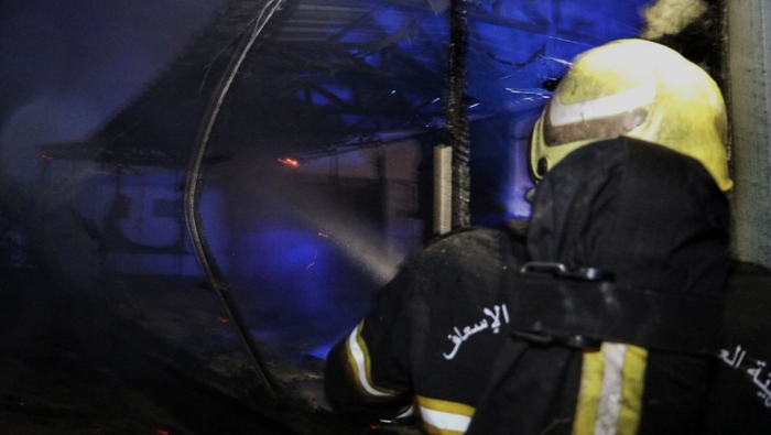 Caravan goes up in flames in Oman