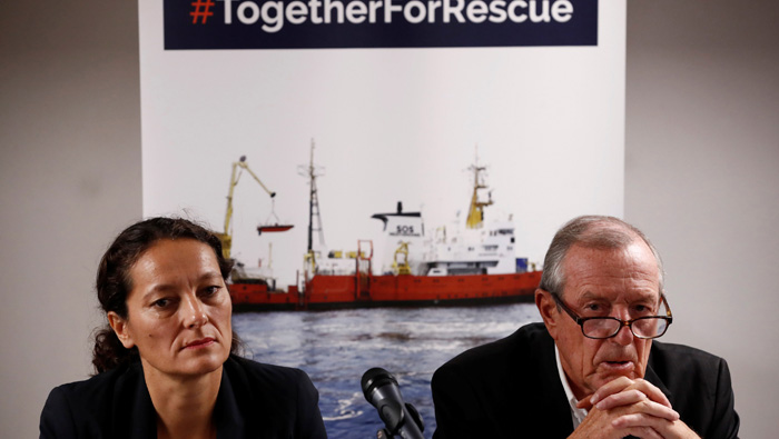Aquarius migrant ship calls on Europe for help, sails to Marseille