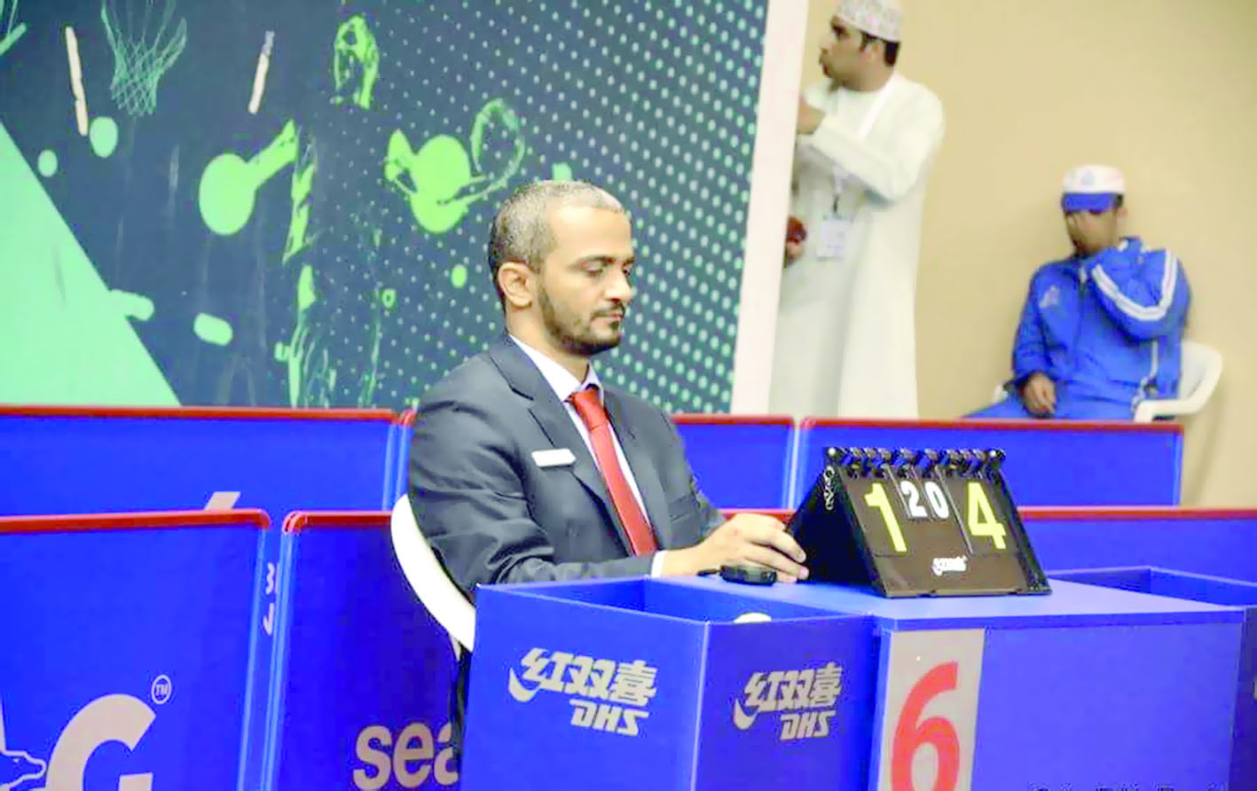 العلوي يشارك في إدارة منافسات بطولة مصر الدولية لكرة الطاولة