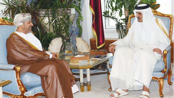 His Majesty’s greetings conveyed to Sheikh Tamim