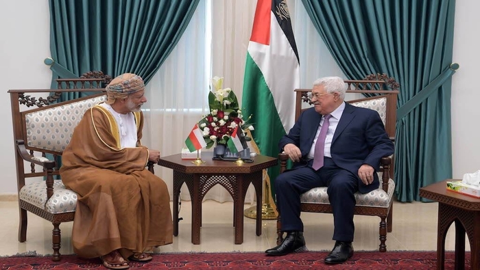 His Majesty's written message delivered to Palestinian President