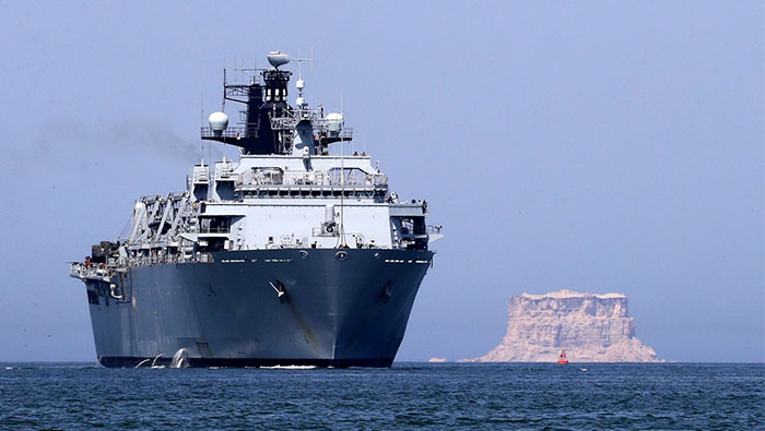 UK’s 'giant' assault ship HMS Albion arrives in Oman