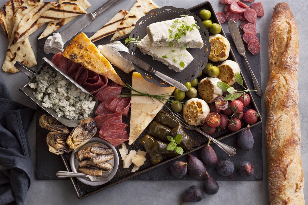 Assemble a holiday cheeseboard
