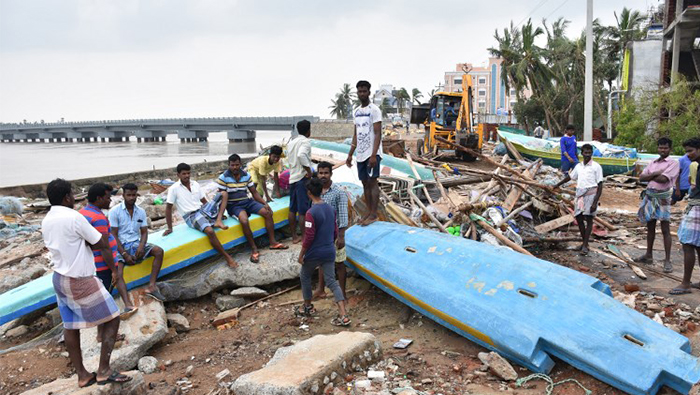 11 people killed as Cyclone Gaja batters India's eastern coast