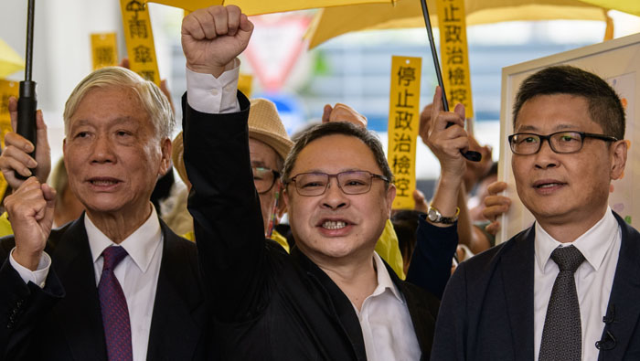 Hong Kong democracy leaders plead not guilty in Umbrella Movement trial