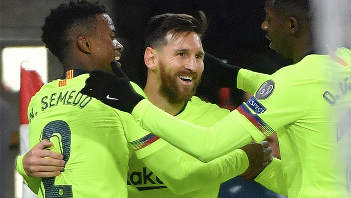 Football: Messi guides Barca to top Champions League group