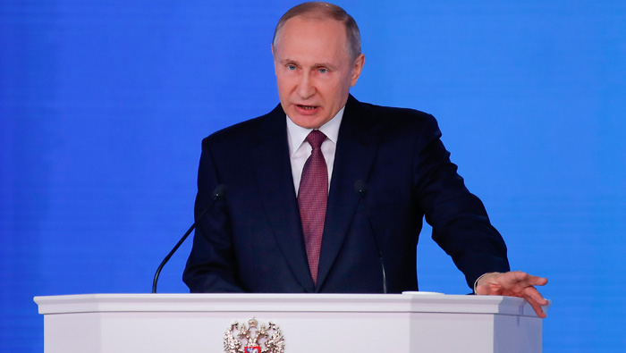 Putin lays out plans to develop missiles if US leaves treaty