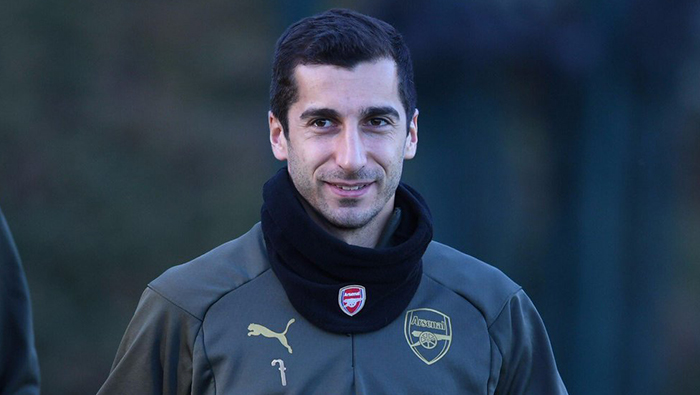 Arsenal's Mkhitaryan out for six weeks