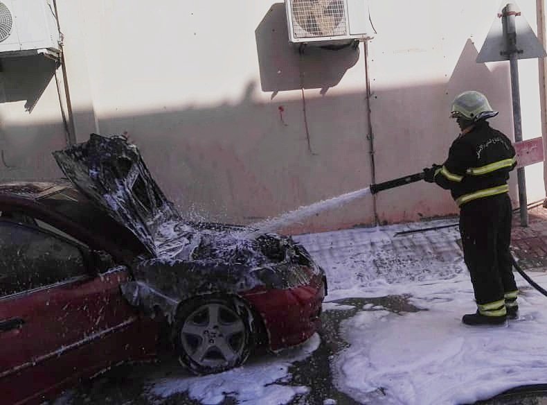Car bursts into flames in Oman