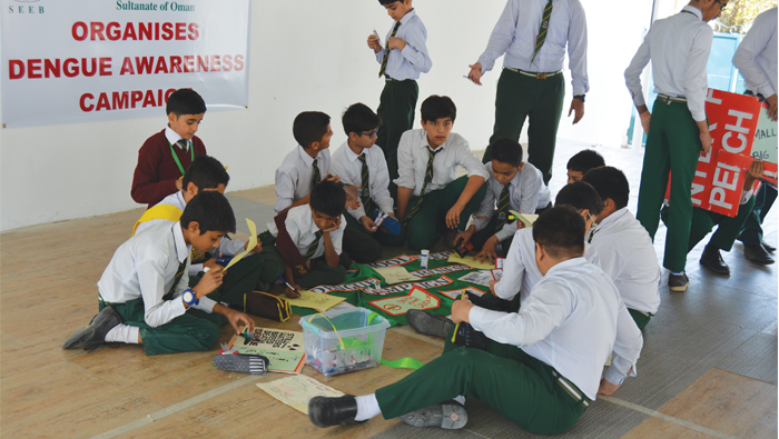 Dengue awareness drive for Pakistan School Seeb pupils
