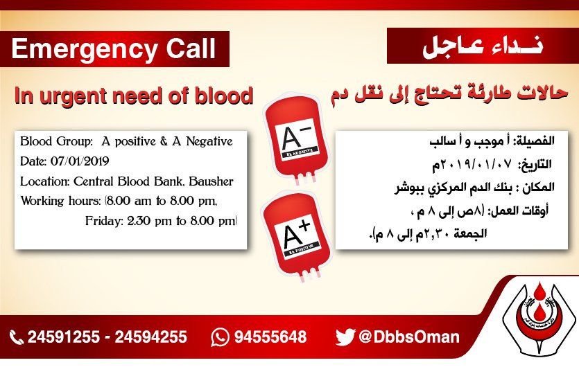 Urgent call for donations at blood bank in Oman Times of