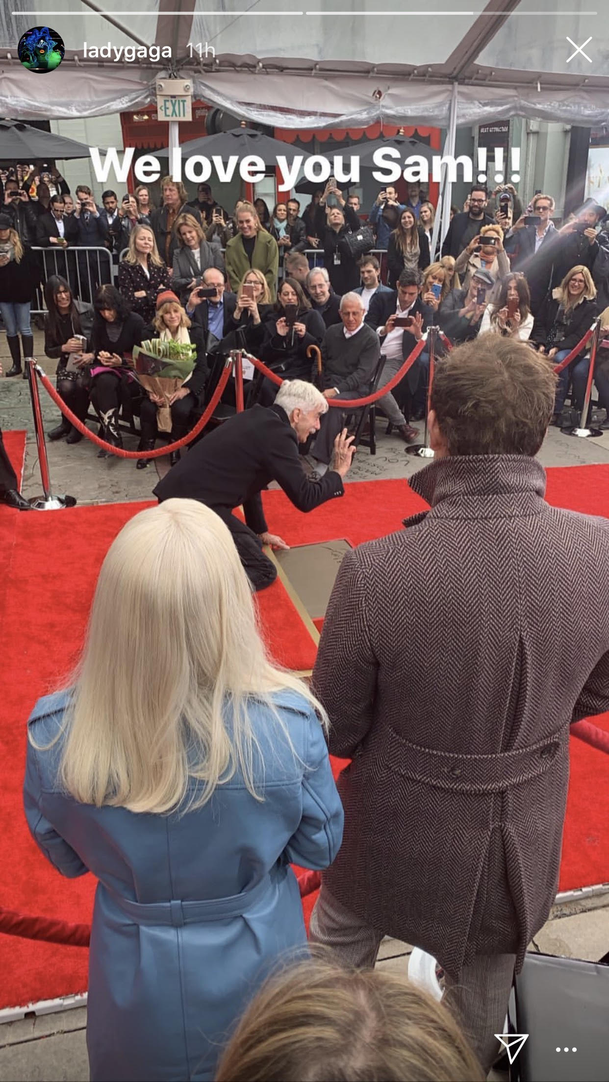 Sam Elliott honoured at Hollywood ceremony as Lady Gaga lends support