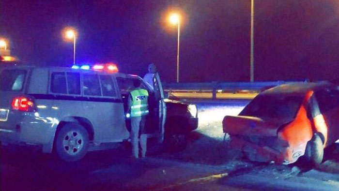Police arrest driver after car drifting accident in Oman