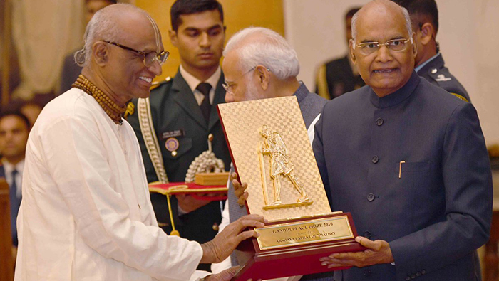 India presents Gandhi Peace Prize to humanitarians, activists