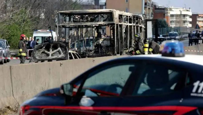 Bus carrying 51 schoolchildren hijacked, set on fire