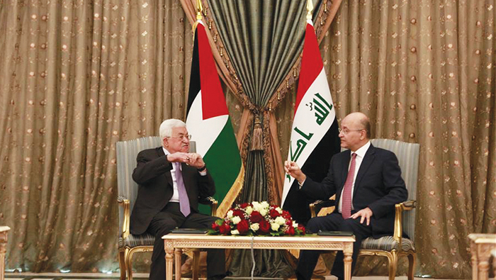 Iraqi, Palestinian leaders discuss bilateral relations