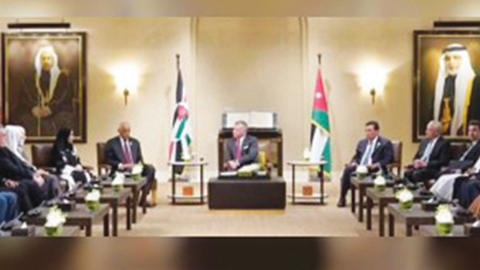 King of Jordan receives heads of Arab parliaments
