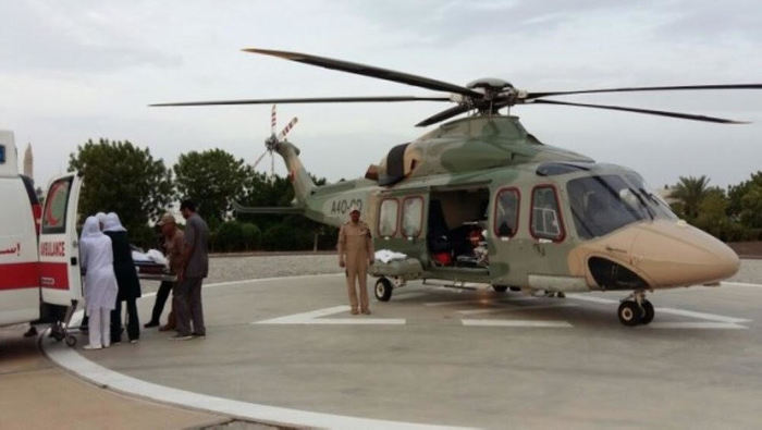 Royal Air Force of Oman evacuates injured from ship