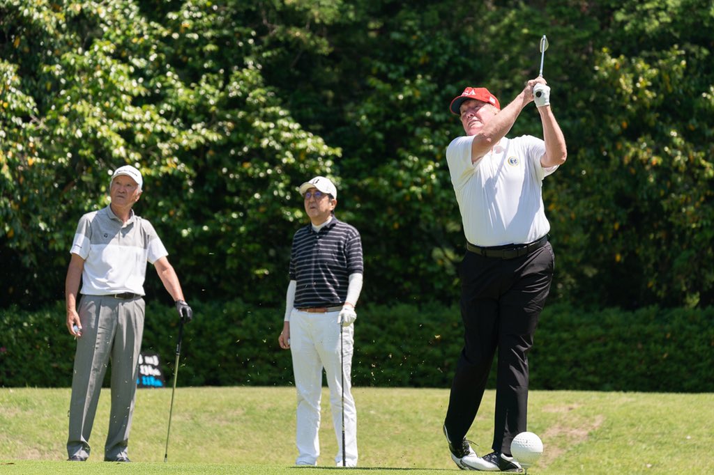 US President talks North Korea, plays golf in Japan, and watches Sumo