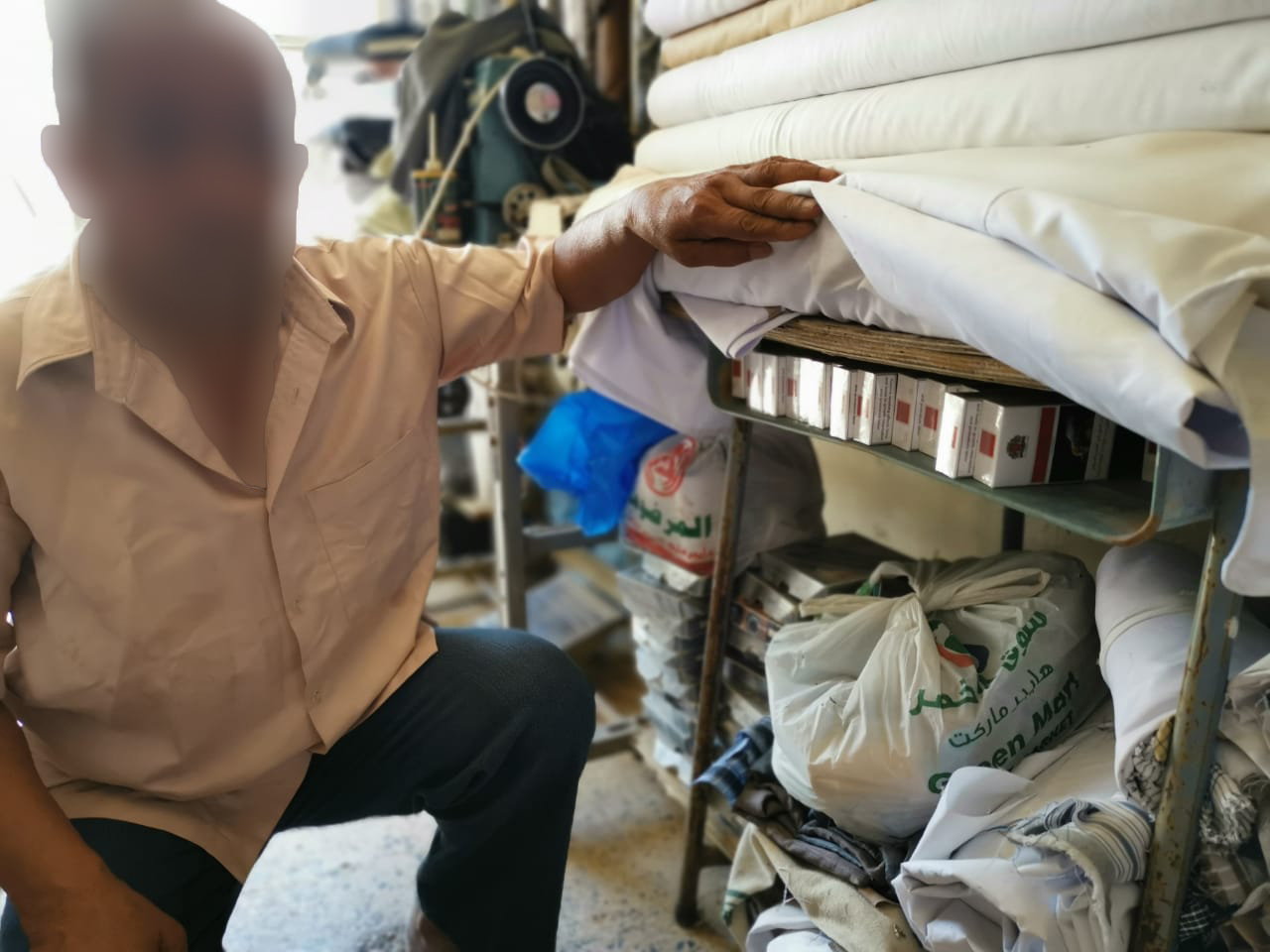 Banned cigarettes confiscated from a shop in Oman