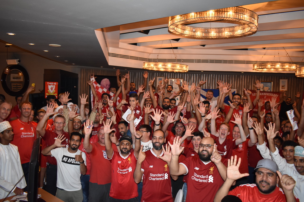 Oman Reds celebrate Liverpool FC's Champions League win