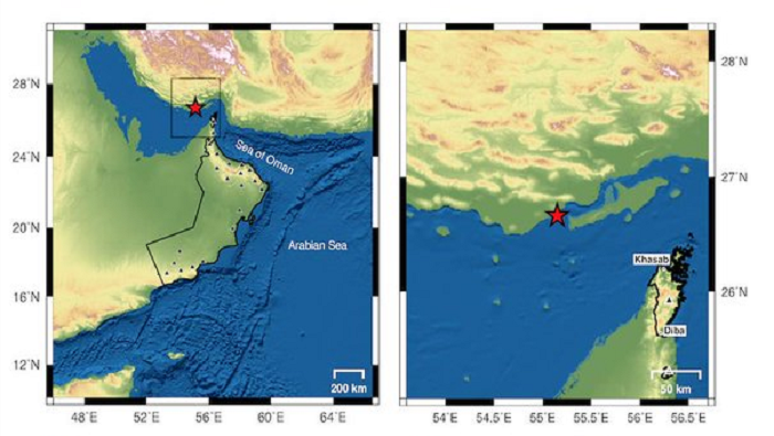 Earthquake reported 120 km from Oman