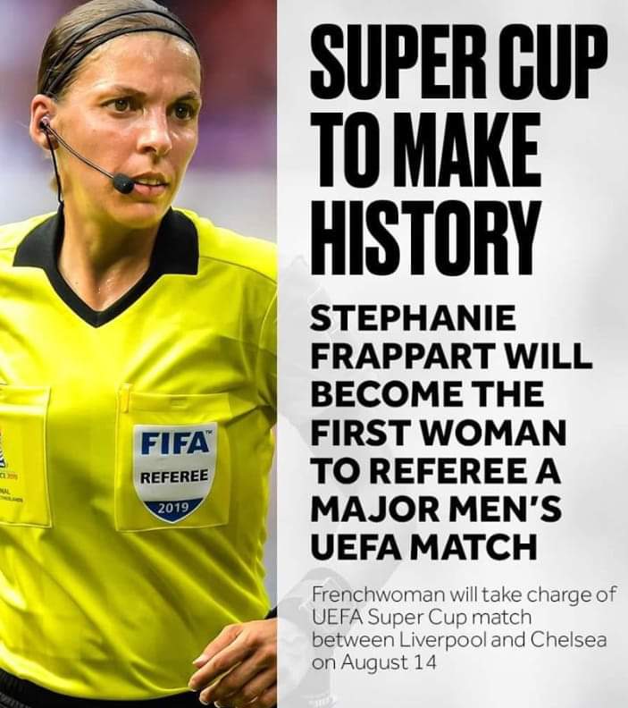 "ستيفاني فرابار" أول سيدة تدير كأس السوبر الأوروبي بين ليفربول وتشيلسي.. تعرف عليها