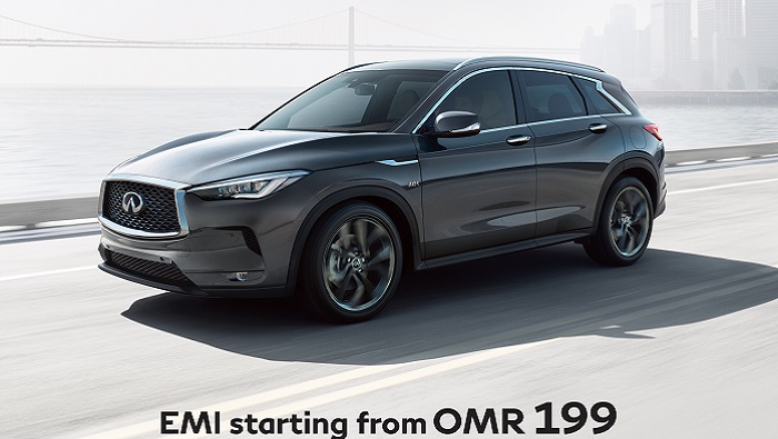 Drive away the premium mid-size SUV INFINITI QX50 for a low EMI of OMR 199