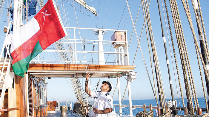 Shabab Oman II Vessel anchors in Morocco