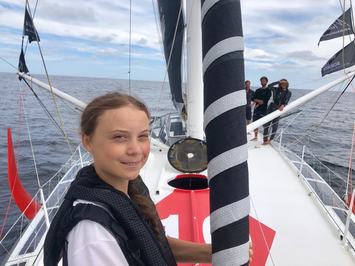 Teen climate activist sails to NYC to attend UN summit on climate change