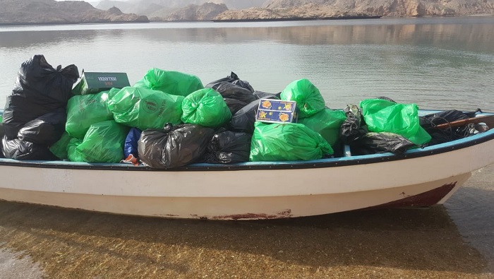 Beach cleanup campaign in Oman