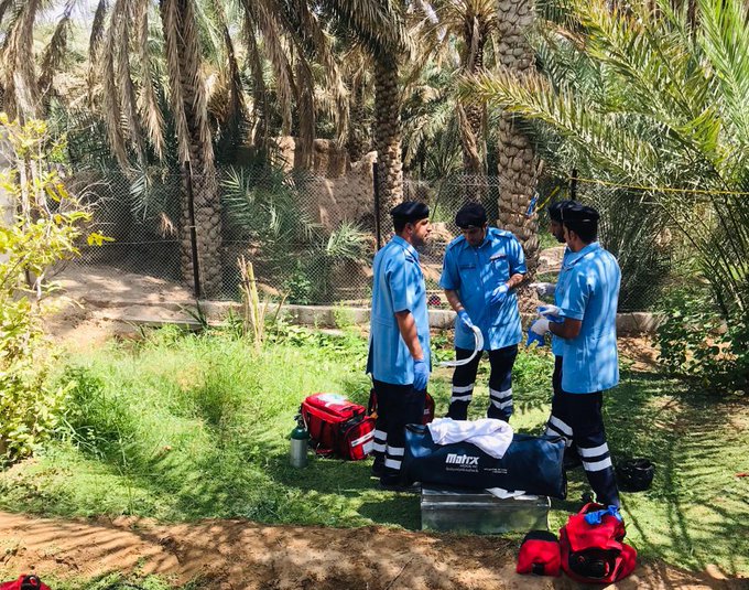 Omani citizen rescued after falling into a well