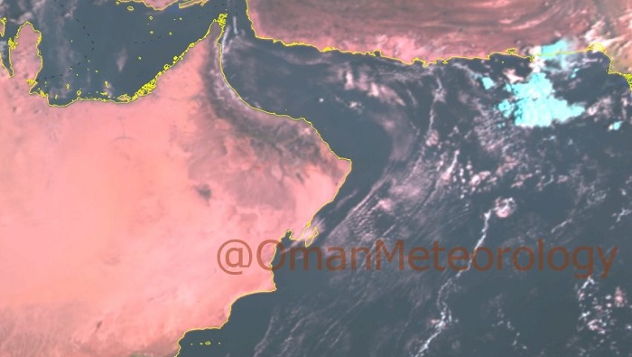 Low clouds over Oman's coast