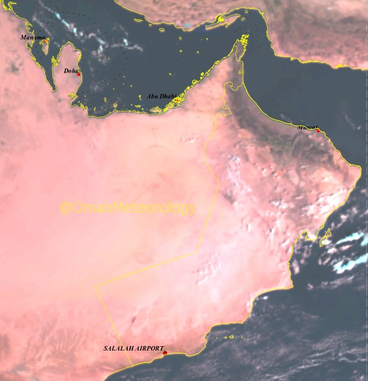 Isolated rain over some parts of Oman