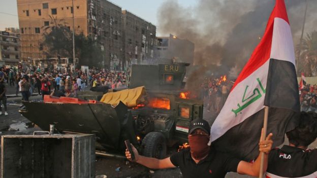 تجدد الصدامات بين القوات الأمنية والمحتجين في بغداد